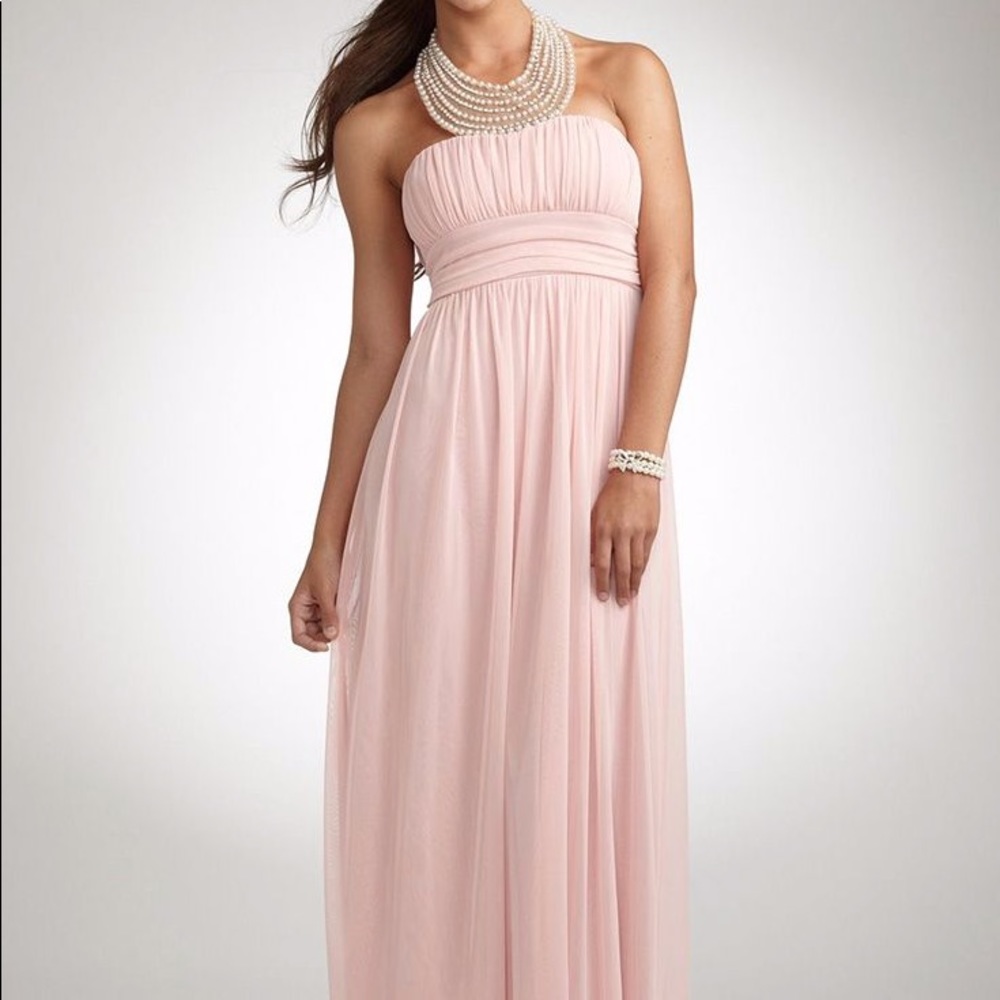 Pearled Jeweled Halter Mesh Dress